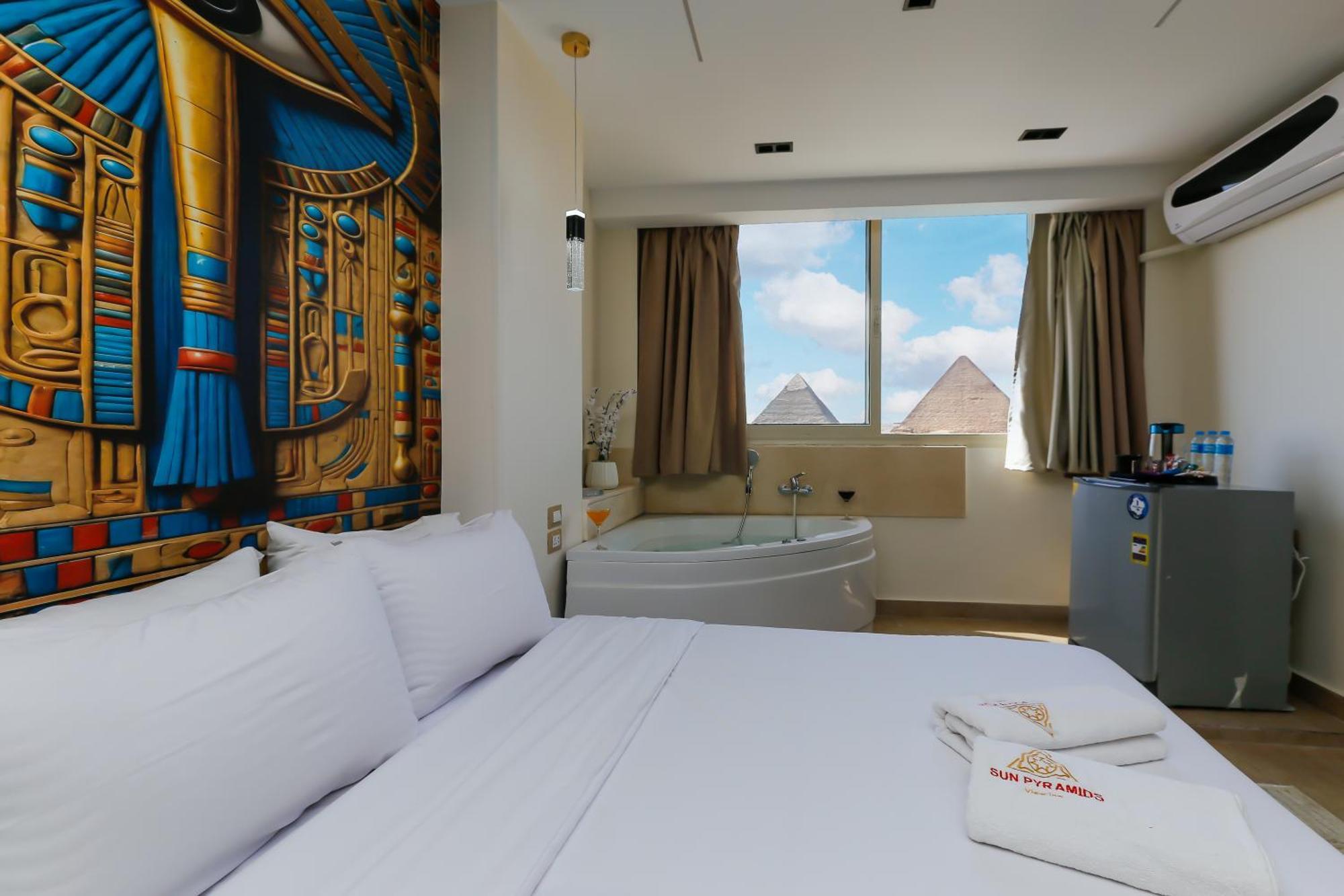 Апартаменты Pyramids View& Grand Museum With Jacuzzi On Eleven Floor & Roof Restaurant Каир