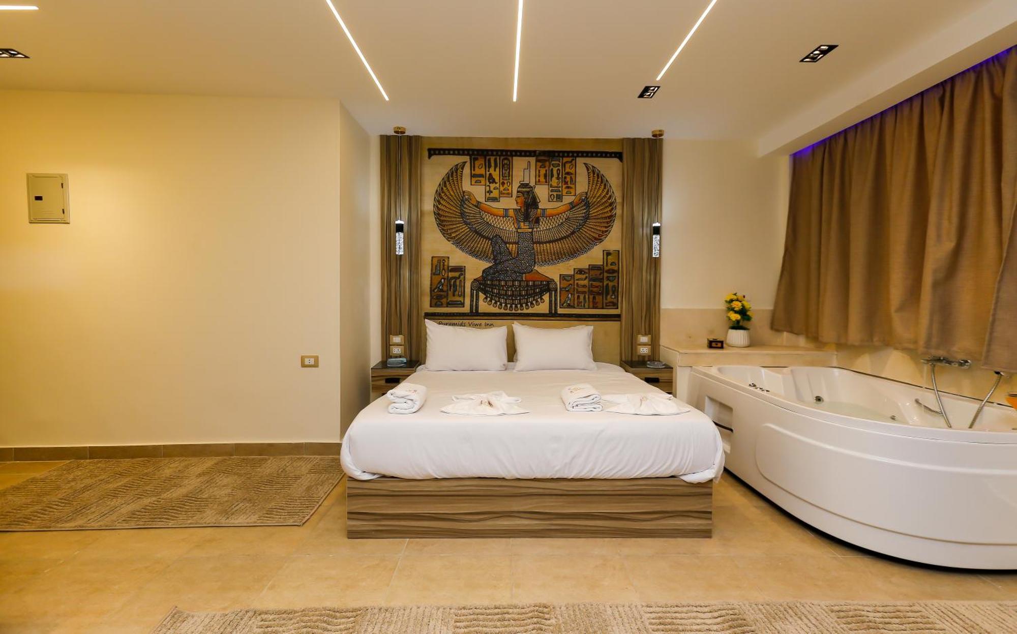 Pyramids View& Grand Museum With Jacuzzi On Eleven Floor & Roof Restaurant * Каир