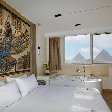 Pyramids View& Grand Museum With Jacuzzi On Eleven Floor & Roof Restaurant Apartment Cairo Exterior photo